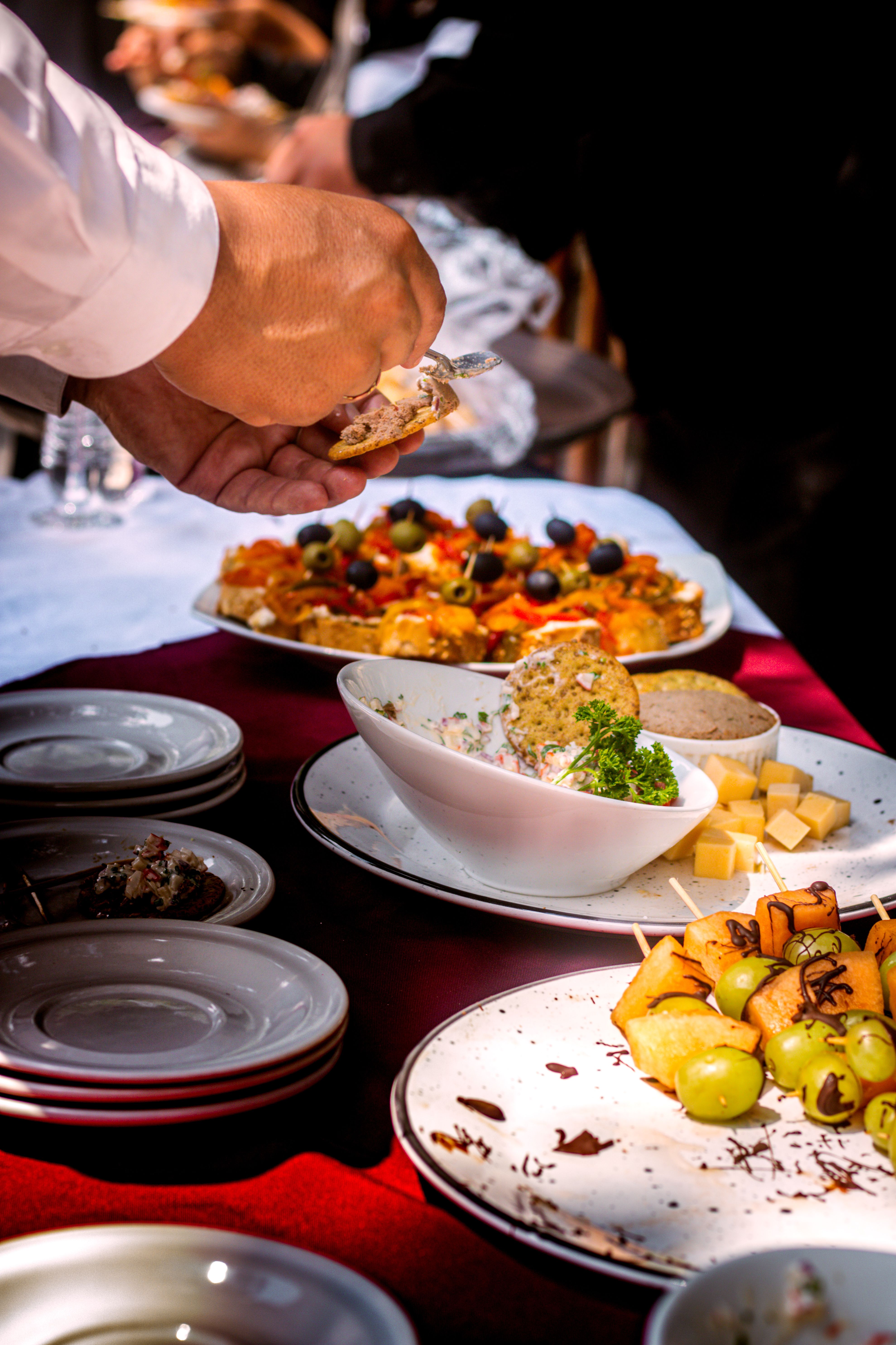 Birthday catering setup